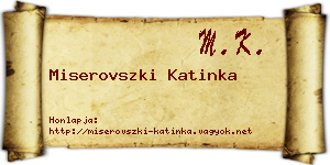 Miserovszki Katinka névjegykártya